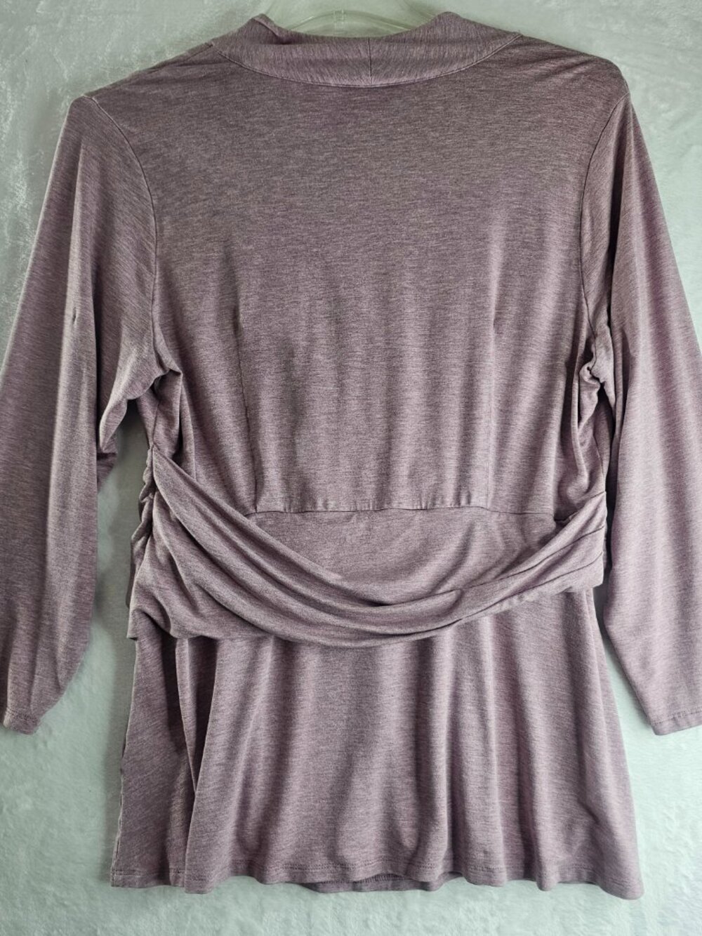 J. Jill Wearever Women Tunic Top Lavender V Neckline 3/4 Sleeve Size XL Stretch - Picture 2 of 13